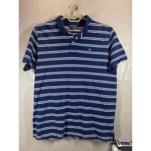 Ralph Lauren Polo Jeans Co.‎ Men's Short Sleeve Polo Shirt Navy Blue Stripes XXL
